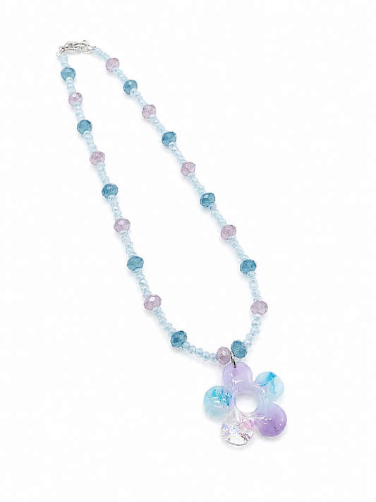 Candy Crystal Resin Flower Necklace