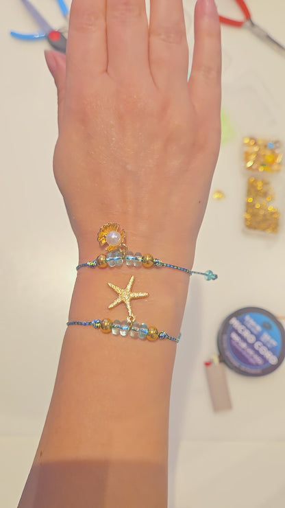 Seashell Paracord Charm Bracelet