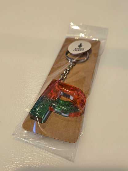 Resin Letter Keychain Clear Out!