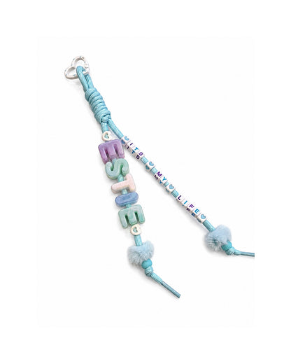 Custom Bagcharm Words on 2 Cords
