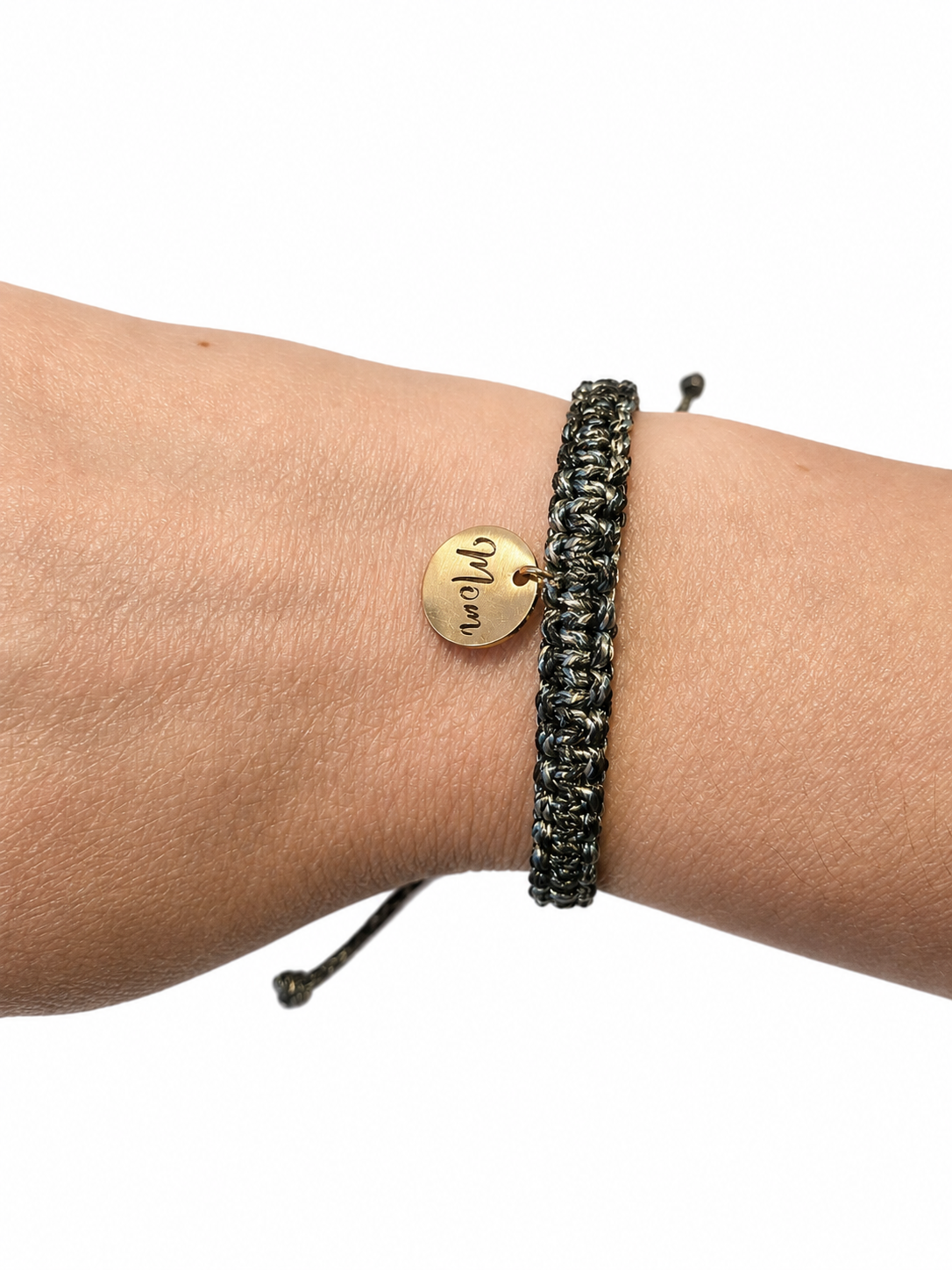 Camo Paracord Adjustable Charm Bracelet
