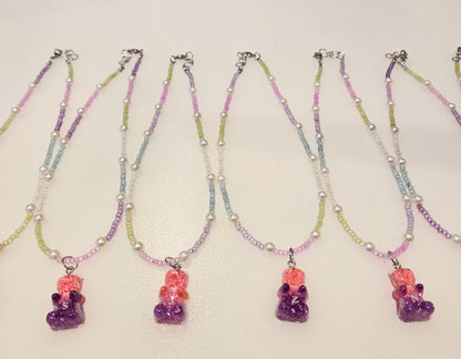Loot Bag Heaven: Kids Gummy Bear Necklace with Custom Initial