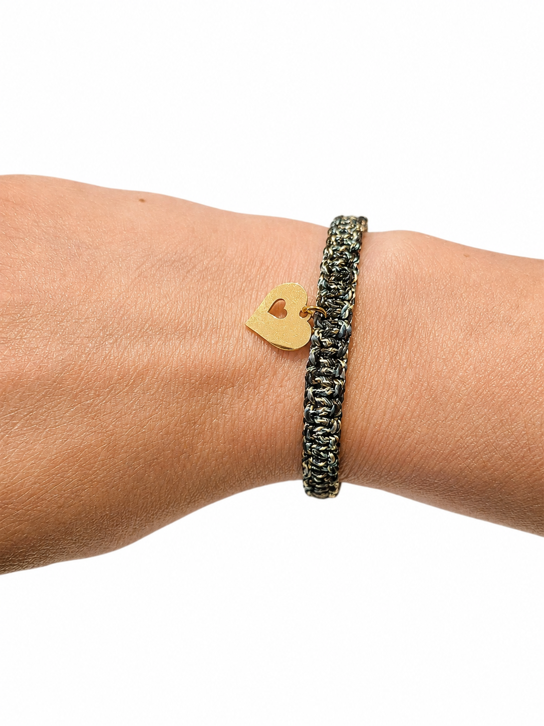 Camo Paracord Adjustable Charm Bracelet