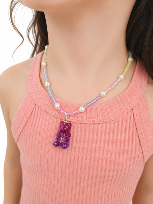 Loot Bag Heaven: Kids Gummy Bear Necklace with Custom Initial