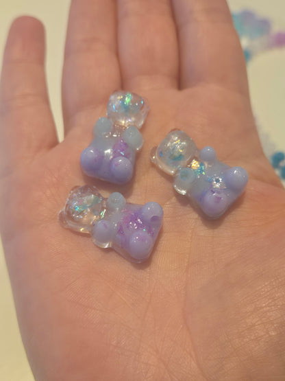 Candy Jade Mermaid Necklace with Resin Flower Charm or Gummy Bear