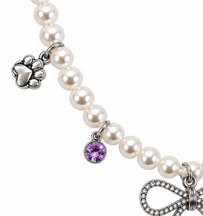 Custom Faux Pearl Charm Necklace Girls