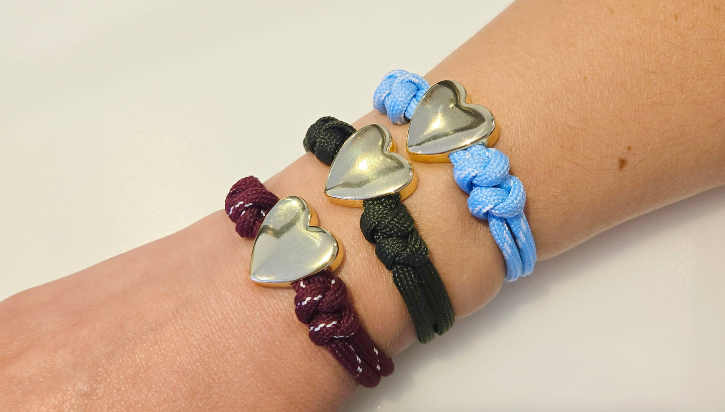 Heart on Your Sleeve Paracord Bracelet