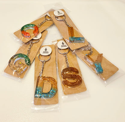 Resin Letter Keychain Clear Out!