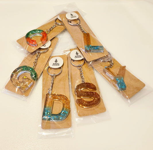 Resin Letter Keychain Clear Out!