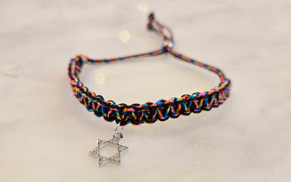 CHW Adjustable Cord Bracelet with Star of David Charm