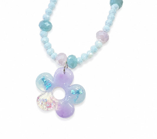 Candy Crystal Resin Flower Necklace