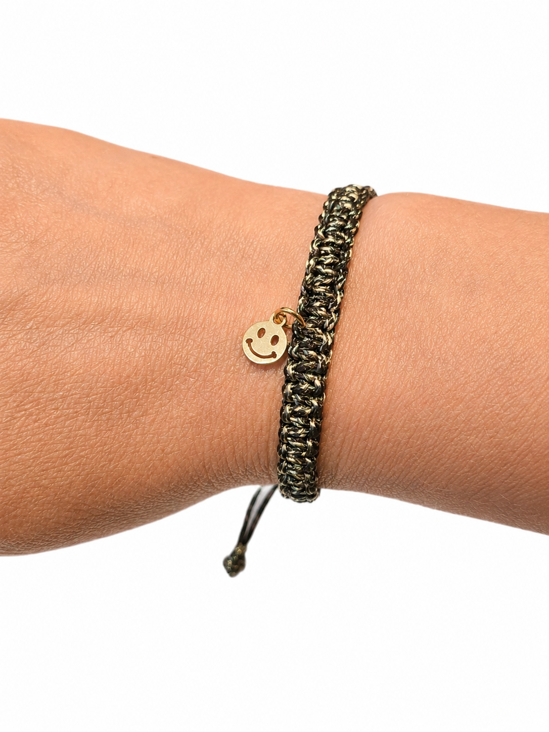 Camo Paracord Adjustable Charm Bracelet