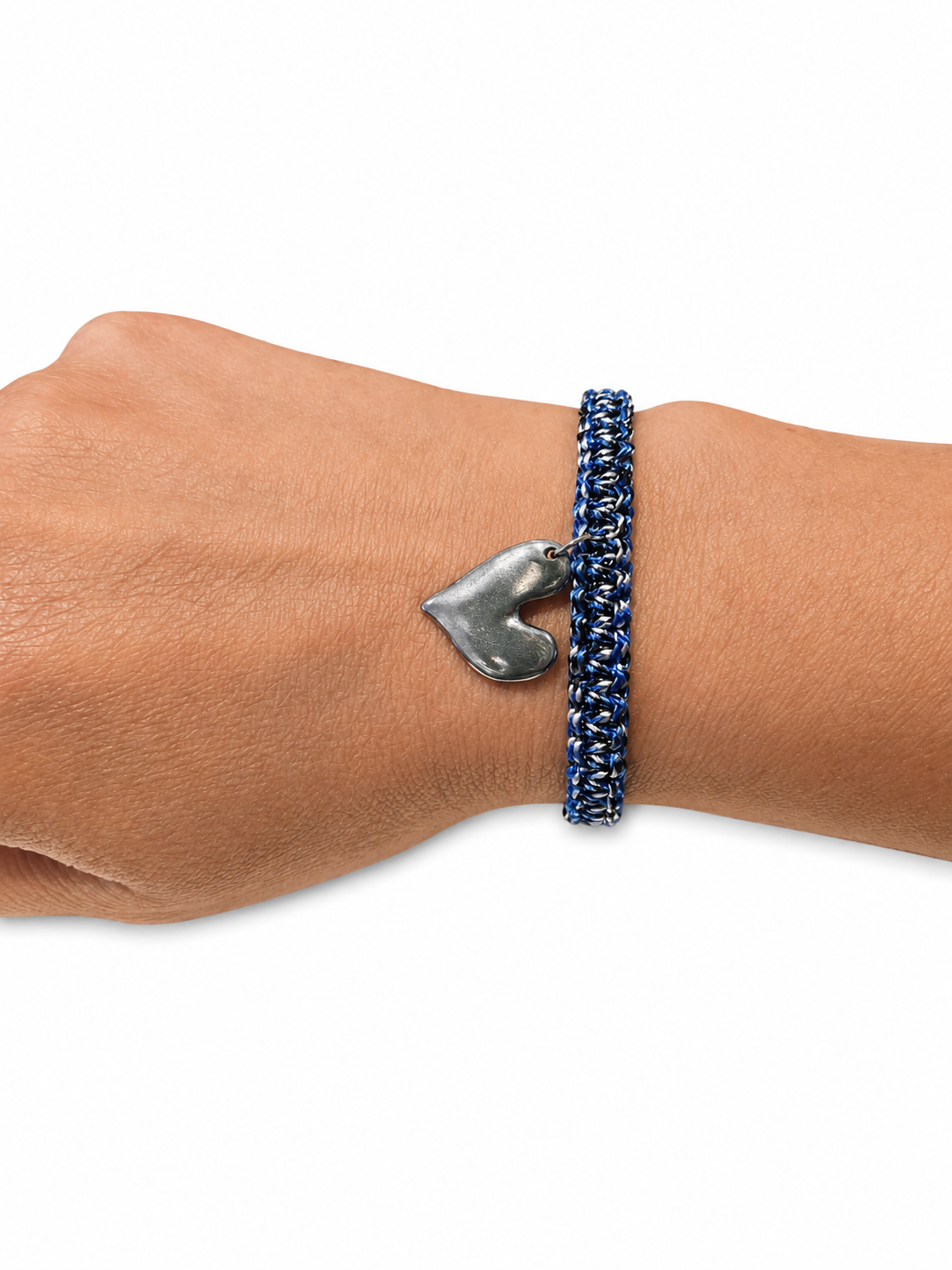 Blue Multi Paracord Adjustable Charm Bracelet