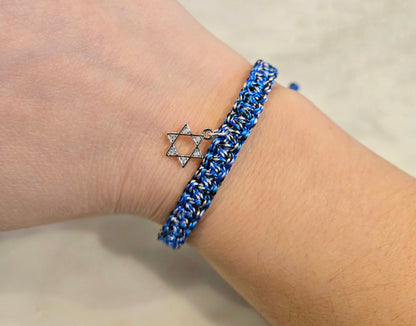 CHW Adjustable Cord Bracelet with Star of David Charm