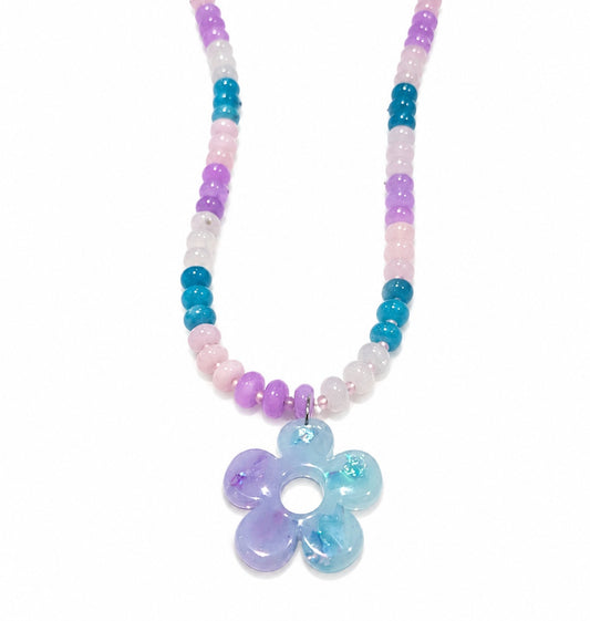 Candy Jade Mermaid Necklace with Resin Flower Charm or Gummy Bear