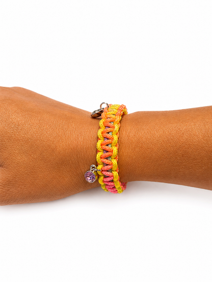 Rainbow Paracord Buckle Charm Bracelet
