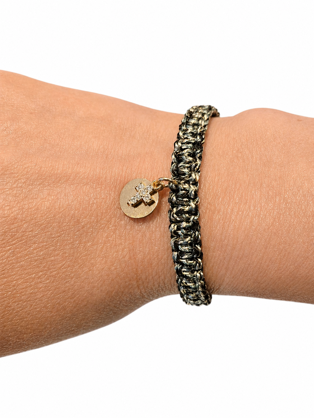 Camo Paracord Adjustable Charm Bracelet