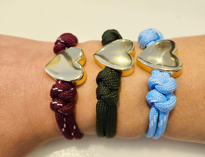 Heart on Your Sleeve Paracord Bracelet
