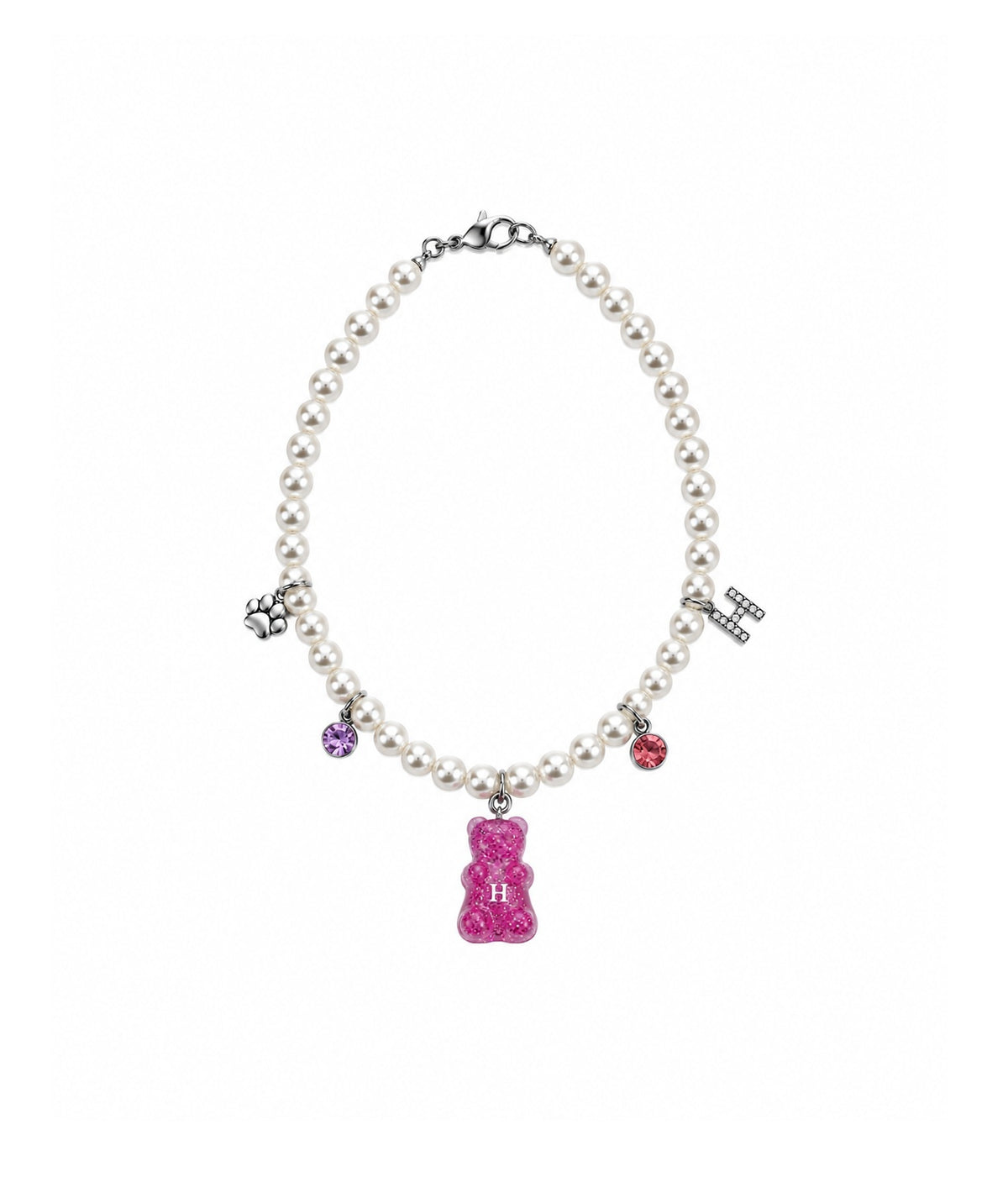 Custom Faux Pearl Charm Necklace Girls