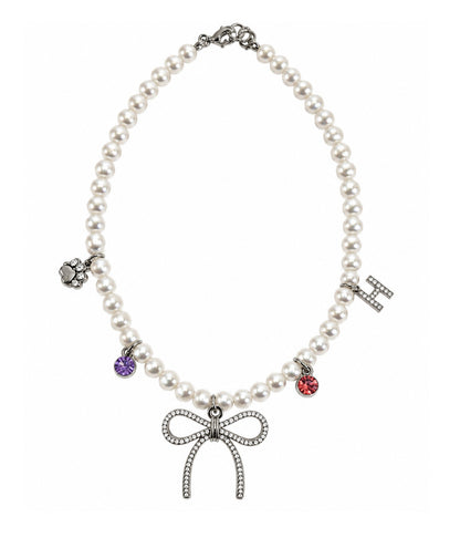 Custom Faux Pearl Charm Necklace Girls