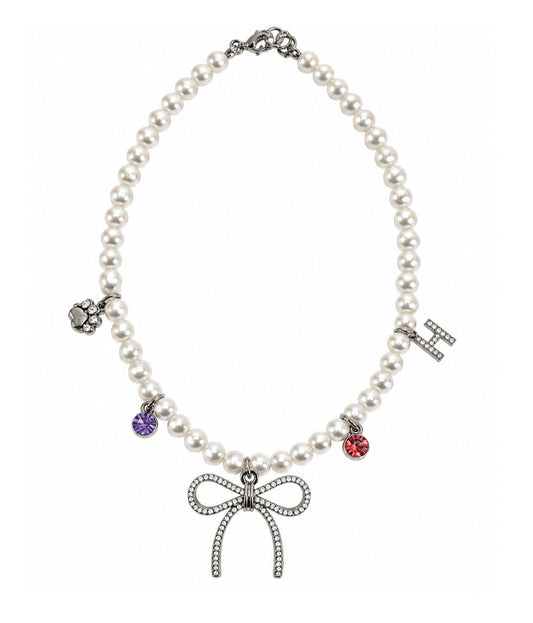 Custom Faux Pearl Charm Necklace Girls