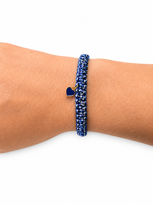 Blue Multi Paracord Adjustable Charm Bracelet
