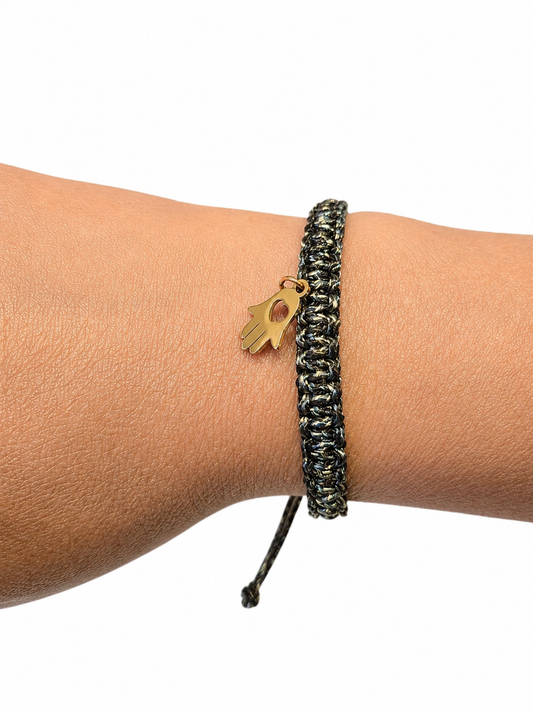 Camo Paracord Adjustable Charm Bracelet