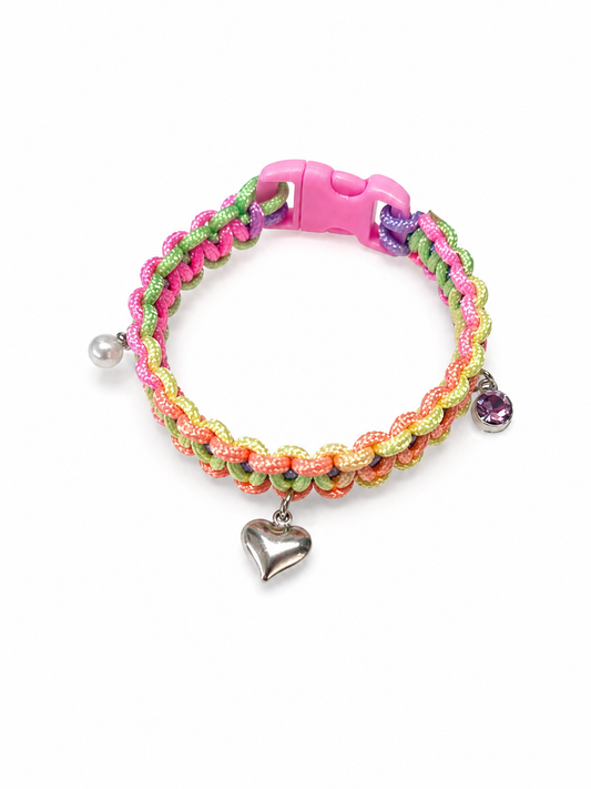 Rainbow Paracord Buckle Charm Bracelet