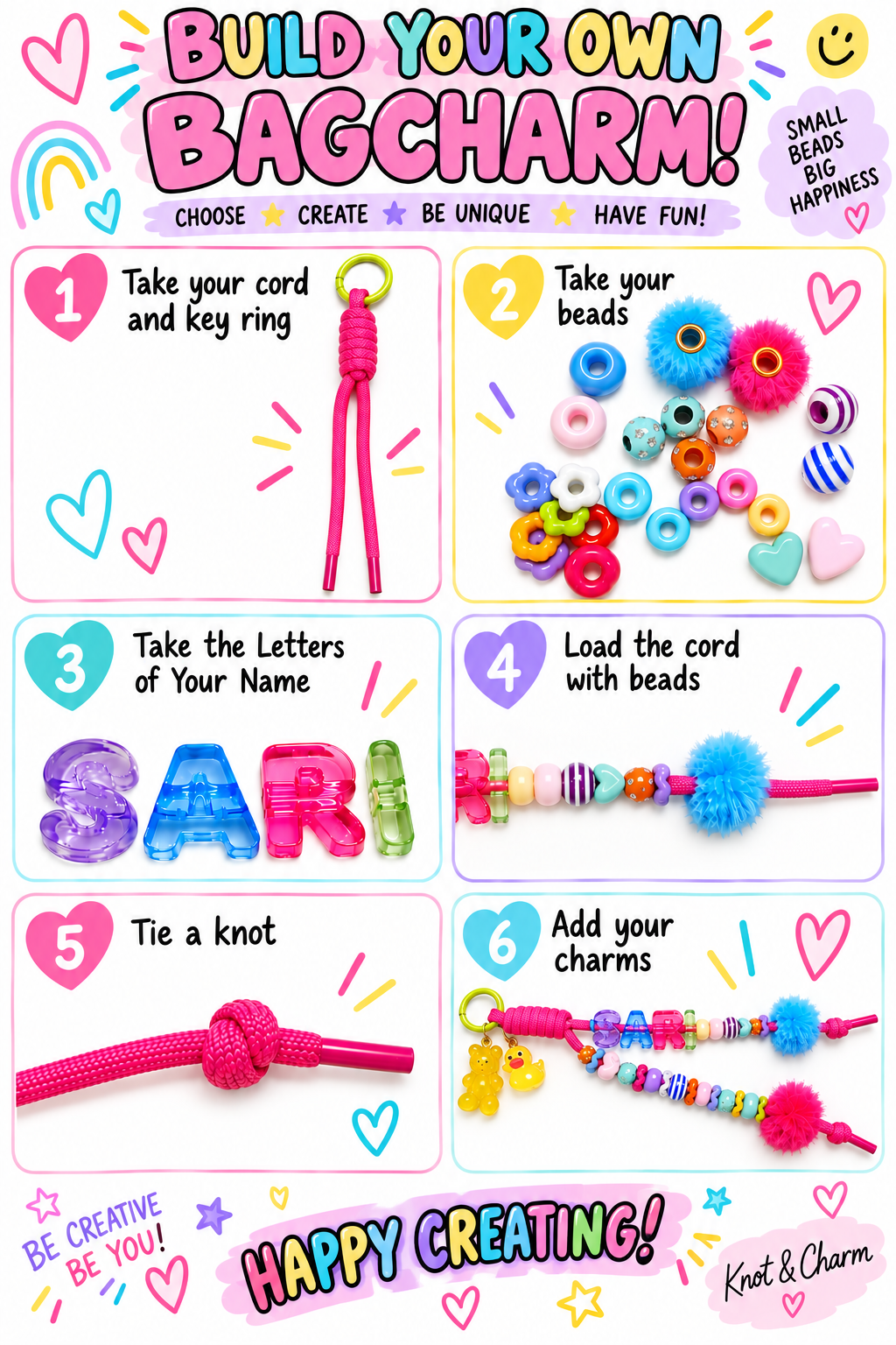 DIY Bagcharm Kit Birthday Party Loot Bag Customized Make Your Own
